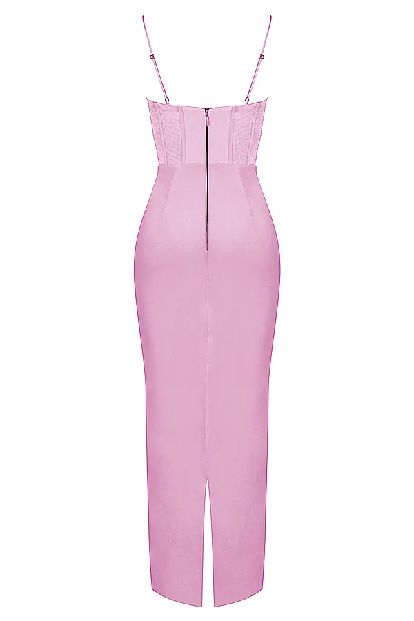 House Of CB CharmainePink Corset Maxi Dress 8211 SALE Pink Women Corset Dresses