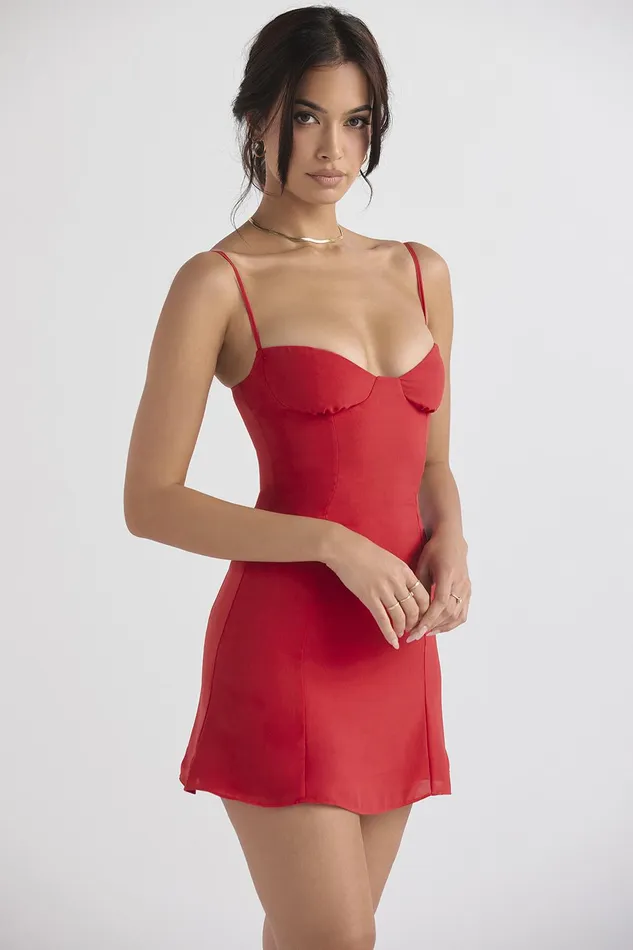 House Of CB ChristianaRed Mini Dress 8211 SALE Red Women Mini Dresses