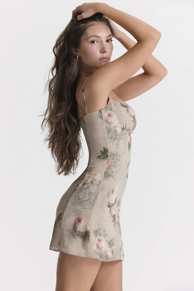 House Of CB ChristianaVintage Floral Mini Dress 8211 SALE Vintage Women Floral Dresses