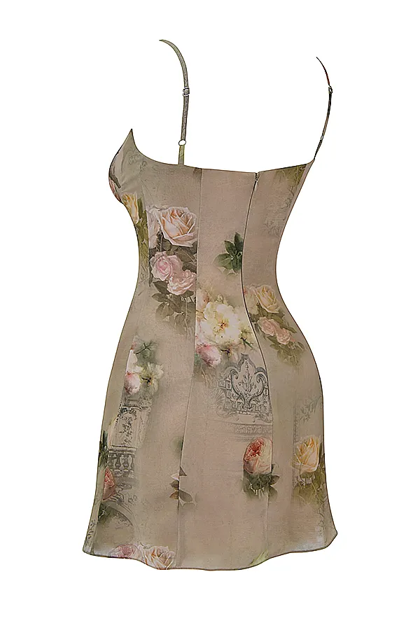 House Of CB ChristianaVintage Floral Mini Dress 8211 SALE Vintage Women Floral Dresses