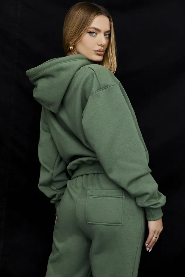 House Of CB HaloMoss Oversized Hoodie Moss Women Tops