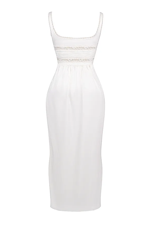 House Of CB IllianaIvory Real Silk Maxi Dress Ivory Women Maxi Dresses