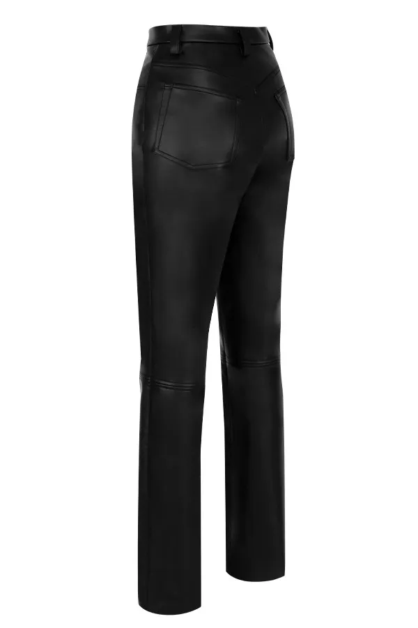 House Of CB InayaBlack Stretch Vegan Leather Trousers 8211 SALE Black Women Trousers