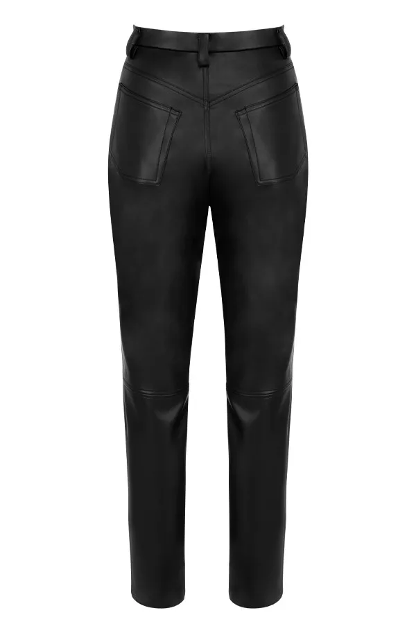 House Of CB InayaBlack Stretch Vegan Leather Trousers 8211 SALE Black Women Trousers