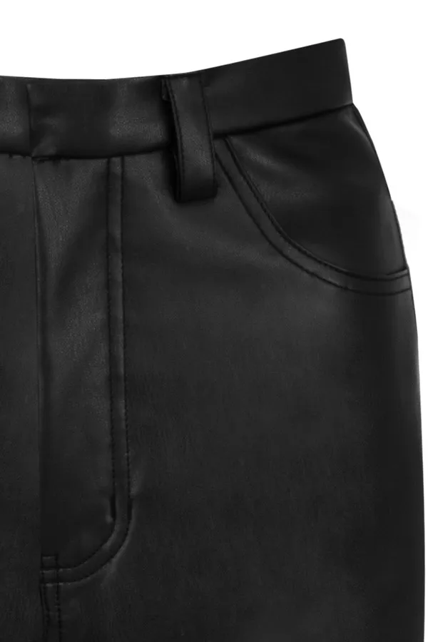 House Of CB InayaBlack Stretch Vegan Leather Trousers 8211 SALE Black Women Trousers