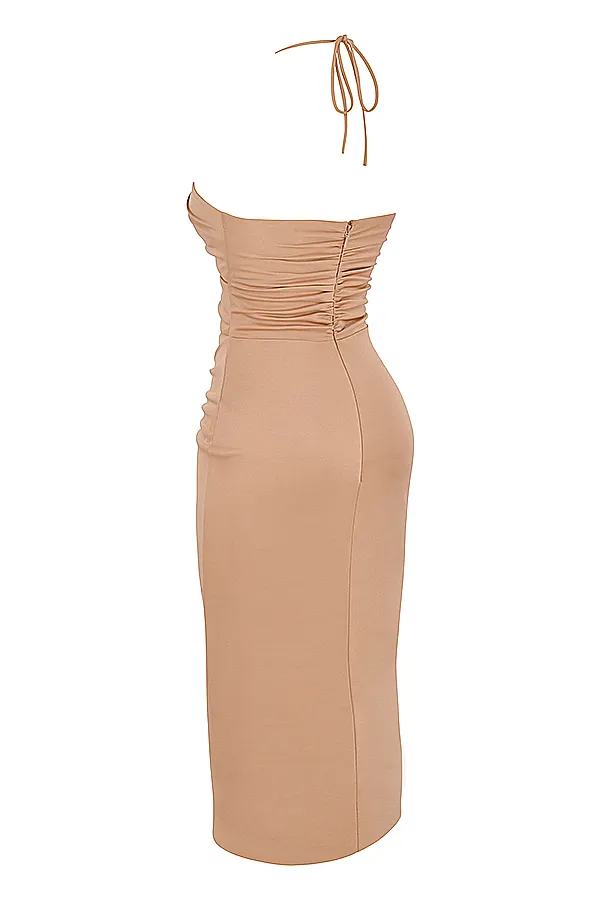 House Of CB KasiaCaramel Cutout Midi Dress 8211 SALE Caramel Women Midi Dresses