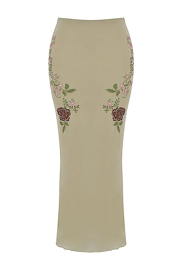 House Of CB LailahArtichoke Floral Maxi Skirt 8211 SALE Artichoke Women Skirts