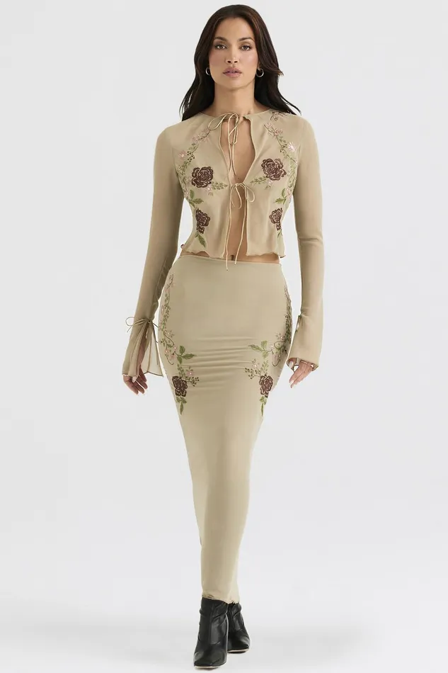 House Of CB LailahArtichoke Floral Maxi Skirt 8211 SALE Artichoke Women Skirts