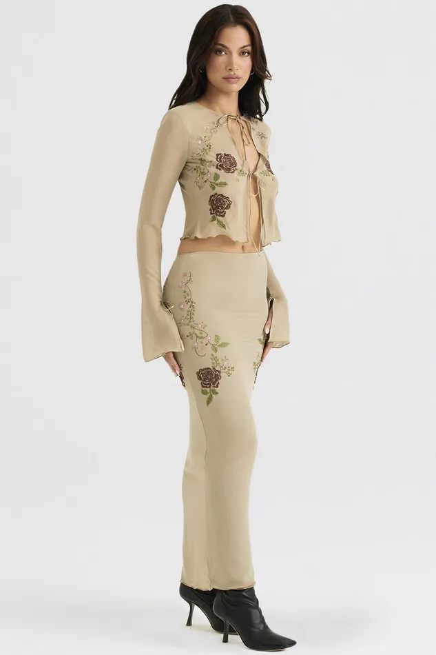 House Of CB LailahArtichoke Floral Maxi Skirt 8211 SALE Artichoke Women Skirts