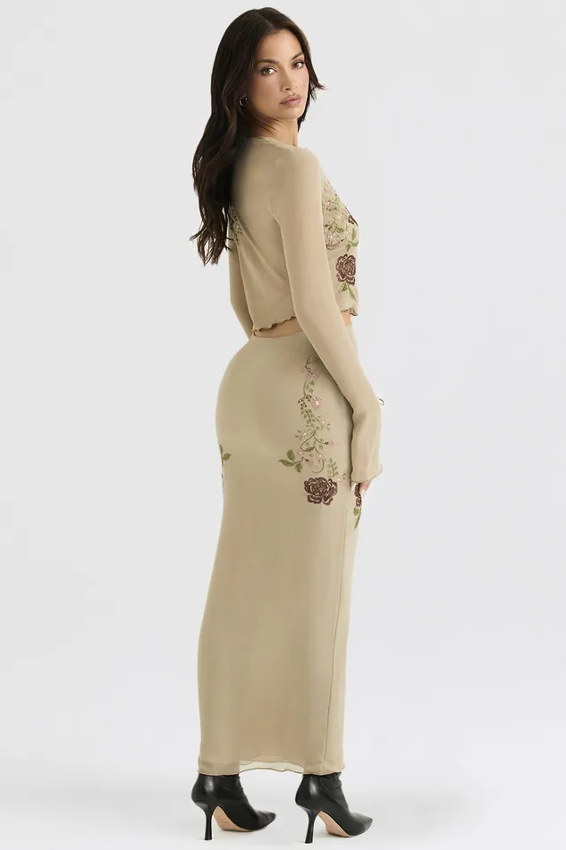 House Of CB LailahArtichoke Floral Maxi Skirt 8211 SALE Artichoke Women Skirts