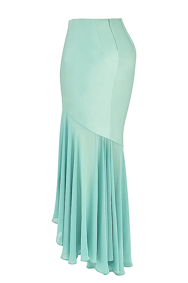 House Of CB LilaJade Ruffle Maxi Skirt 8211 SALE Jade Women Skirts
