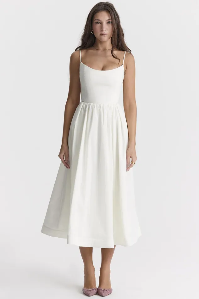 House Of CB LolitaIvory Corset Sundress Ivory Women Corset Dresses