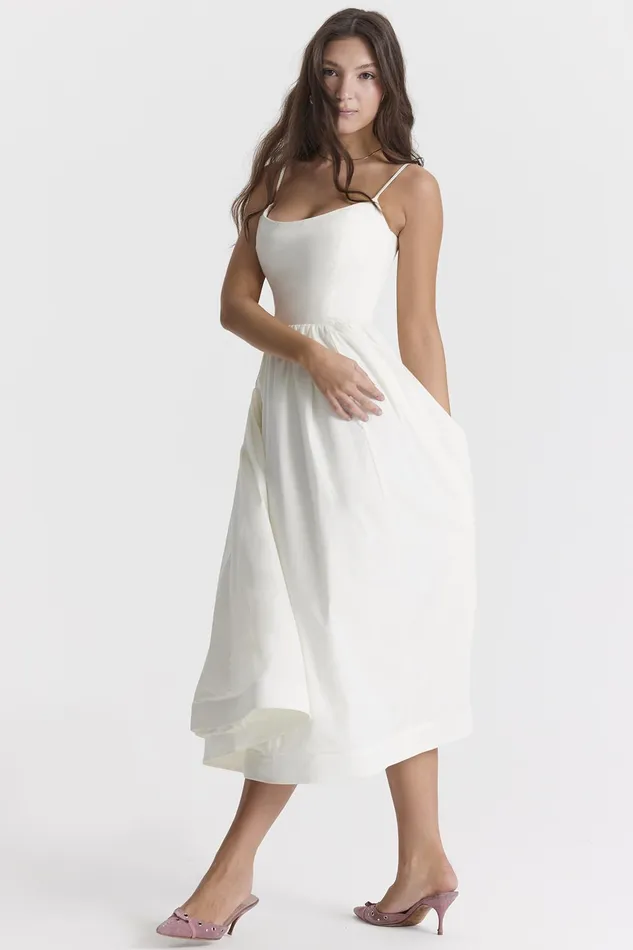 House Of CB LolitaIvory Corset Sundress Ivory Women Corset Dresses