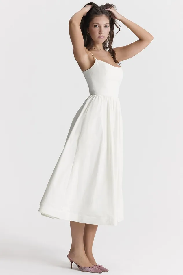 House Of CB LolitaIvory Corset Sundress Ivory Women Corset Dresses