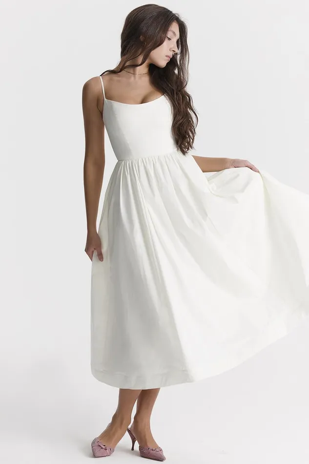 House Of CB LolitaIvory Corset Sundress Ivory Women Corset Dresses