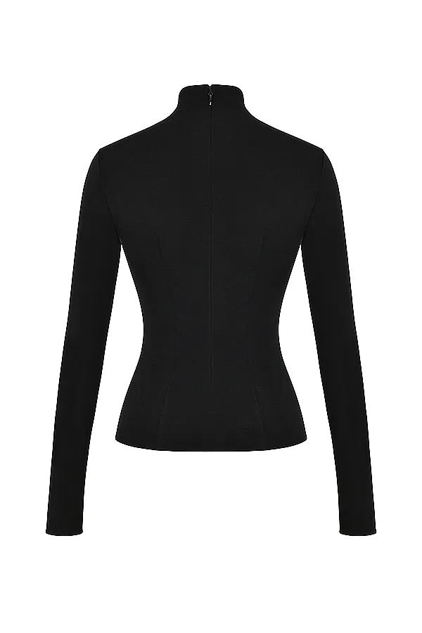 House Of CB LoriBlack Crystallised Lace Up Top 8211 SALE Black Women Tops