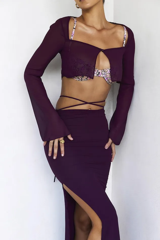 House Of CB MarseillePrune Cover Up Top Prune Women