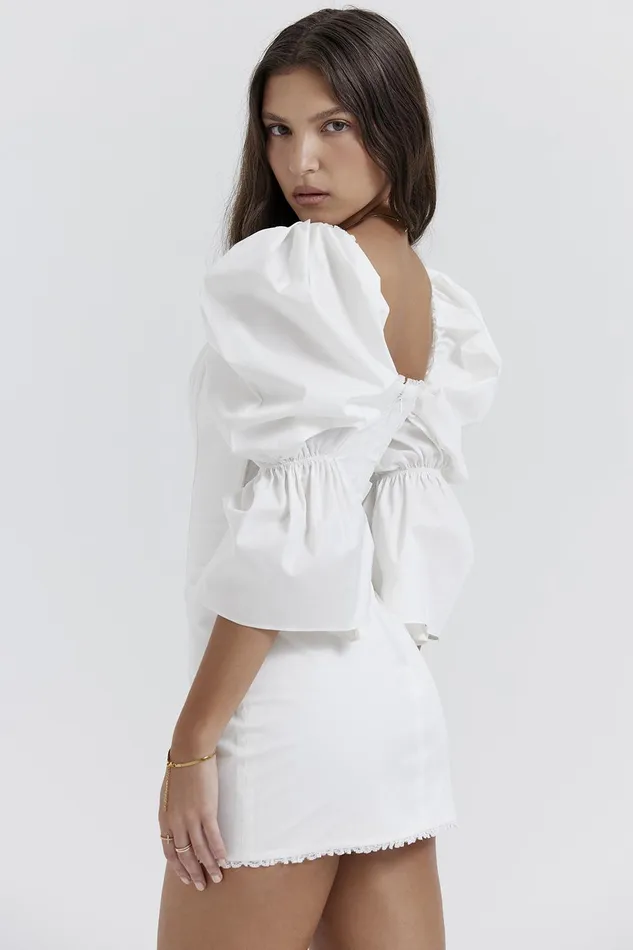 House Of CB MatildaWhite Puff Sleeve Corset Dress 8211 SALE White Women Corset Dresses