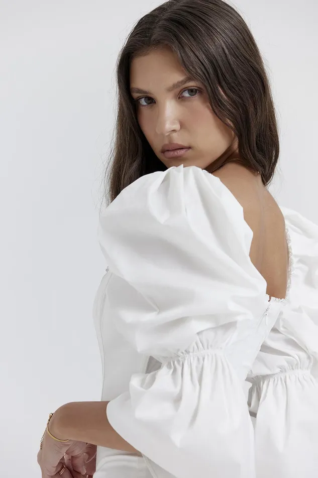 House Of CB MatildaWhite Puff Sleeve Corset Dress 8211 SALE White Women Corset Dresses