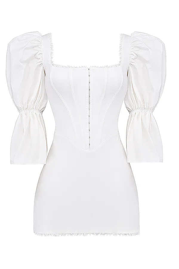 House Of CB MatildaWhite Puff Sleeve Corset Dress 8211 SALE White Women Corset Dresses