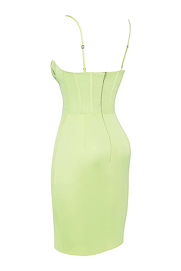 House Of CB NathaliaPistachio Satin Midi Dress 8211 SALE Pistachio Women Corset Dresses