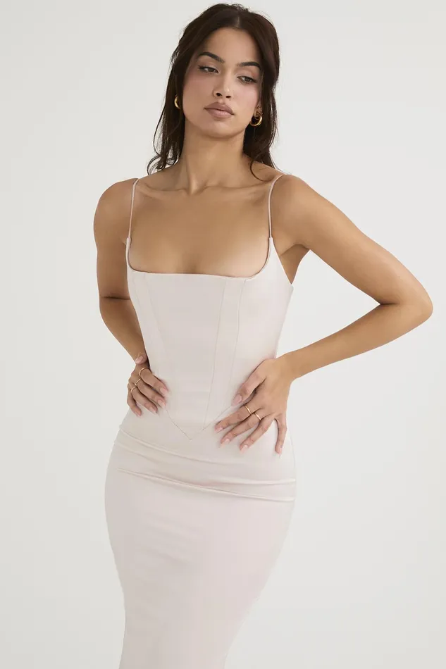 House Of CB OlivetteCrystal Satin Corset Maxi Dress 8211 SALE Crystal Women Corset Dresses