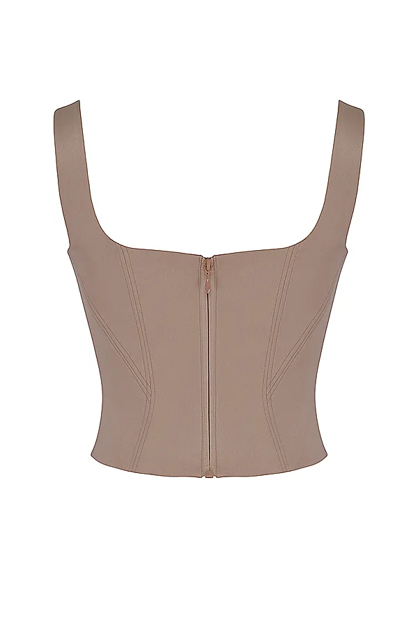 House Of CB RafaStone Satin Longline Corset Stone Women Corsets