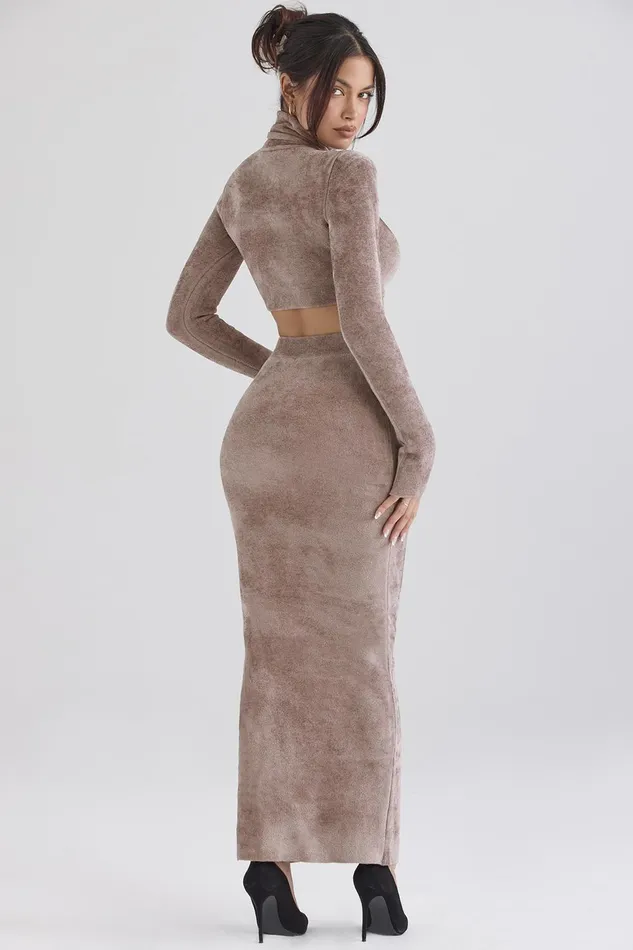 House Of CB ReneRose Chenille Maxi Skirt 8211 SALE Rose Women Skirts