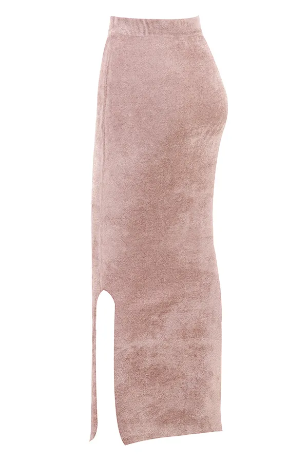 House Of CB ReneRose Chenille Maxi Skirt 8211 SALE Rose Women Skirts