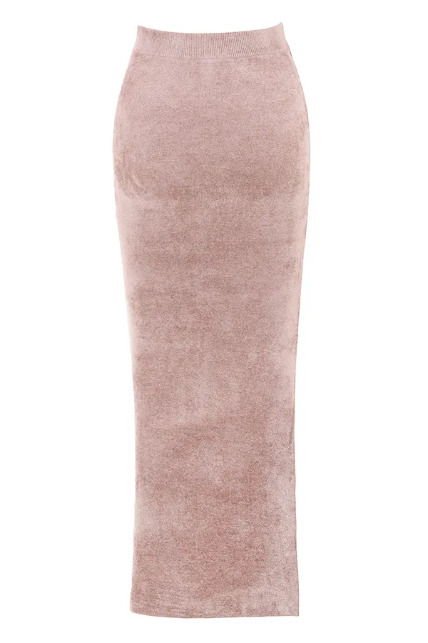 House Of CB ReneRose Chenille Maxi Skirt 8211 SALE Rose Women Skirts