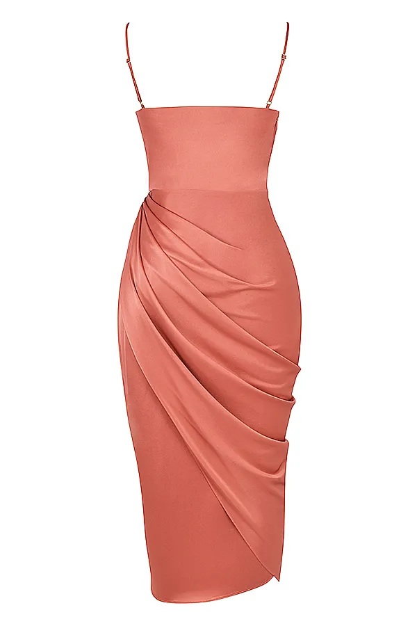 House Of CB RevaRose Satin Balcony Corset Dress Rose Women Corset Dresses