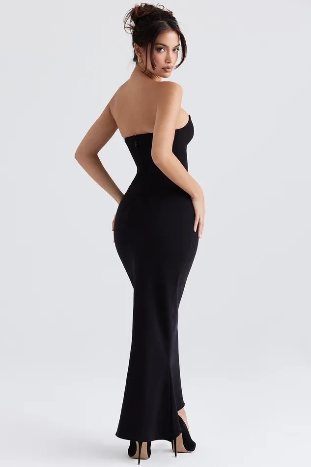 House Of CB SabineBlack Strapless Corset Dress Black Women Bodycon Dresses