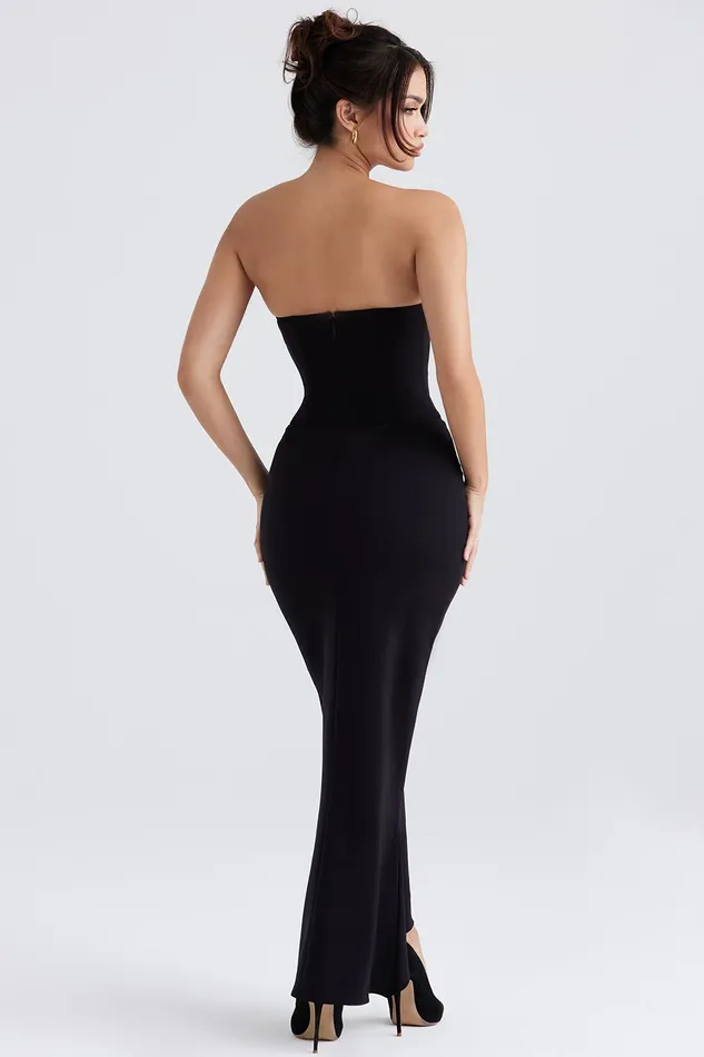 House Of CB SabineBlack Strapless Corset Dress Black Women Bodycon Dresses