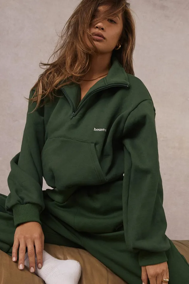 House Of CB SkyGreen Fleece Back Jogging Trousers Green Women Sweats