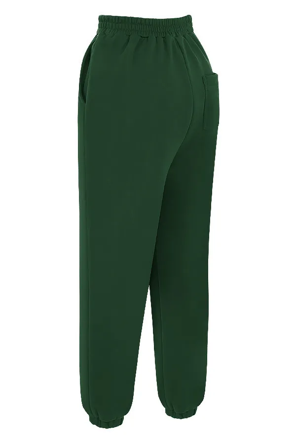 House Of CB SkyGreen Fleece Back Jogging Trousers Green Women Sweats