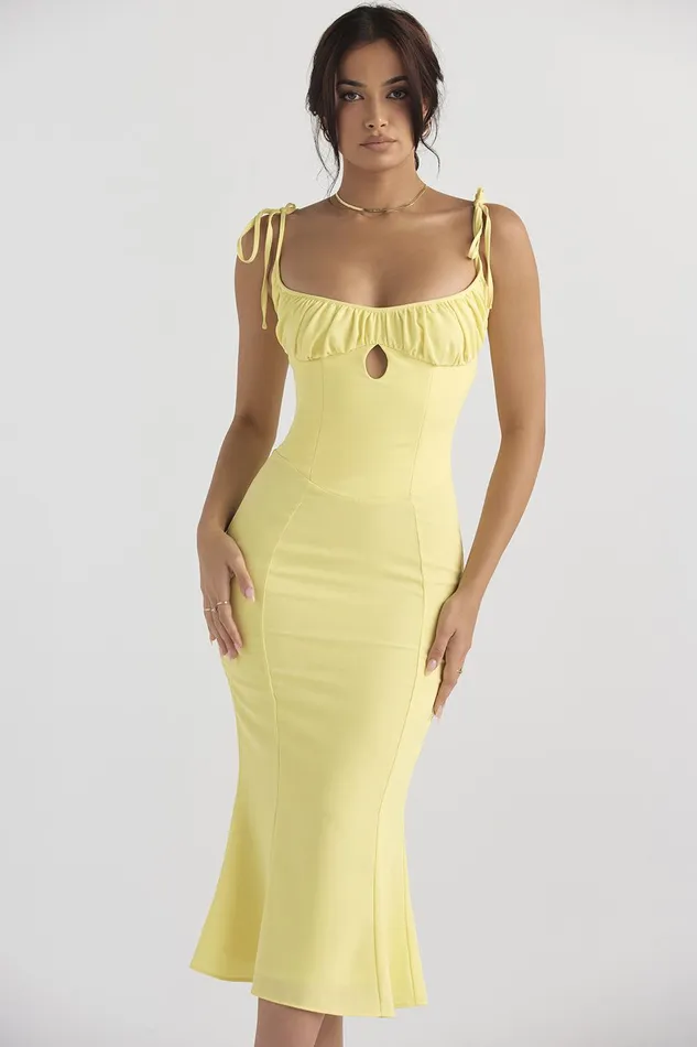 House Of CB SorenButtercup Cutout Midi Dress 8211 SALE Buttercup Women Bodycon Dresses