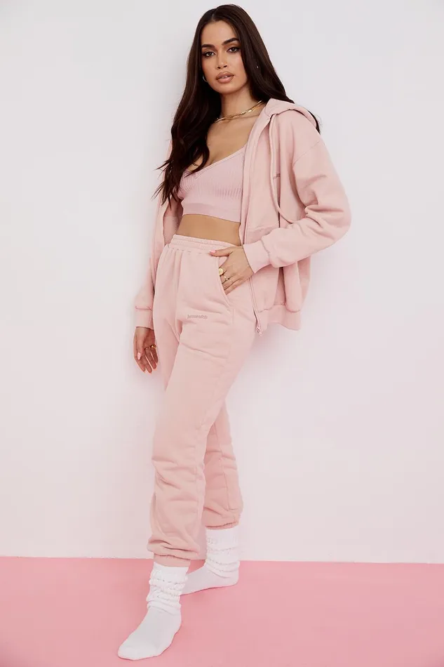House Of CB StormBlush Blush Zip Through Hoodie Blush Women Outerwear