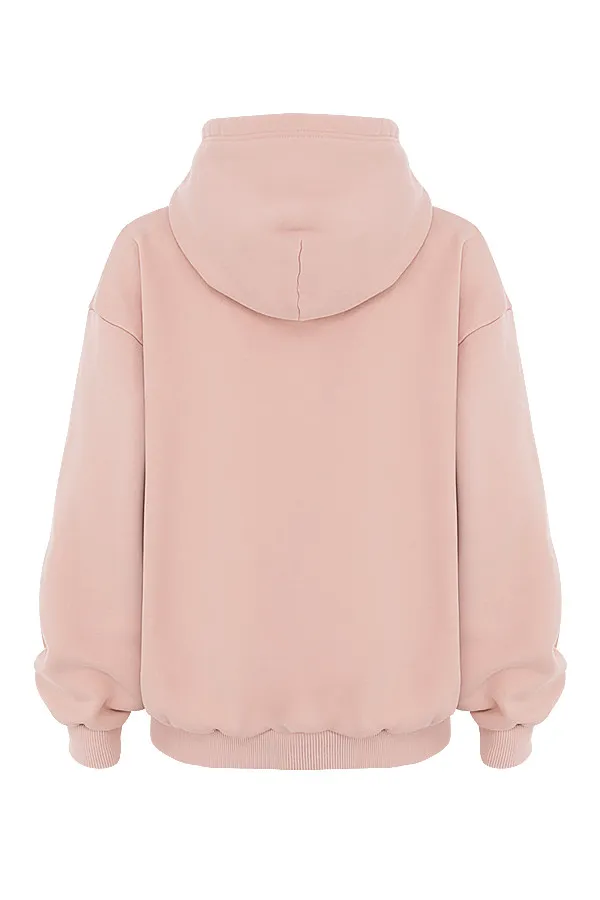 House Of CB StormBlush Blush Zip Through Hoodie Blush Women Outerwear