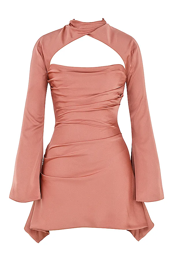 House Of CB ToiraRose Draped Corset Dress 8211 SALE Rose Women Corset Dresses