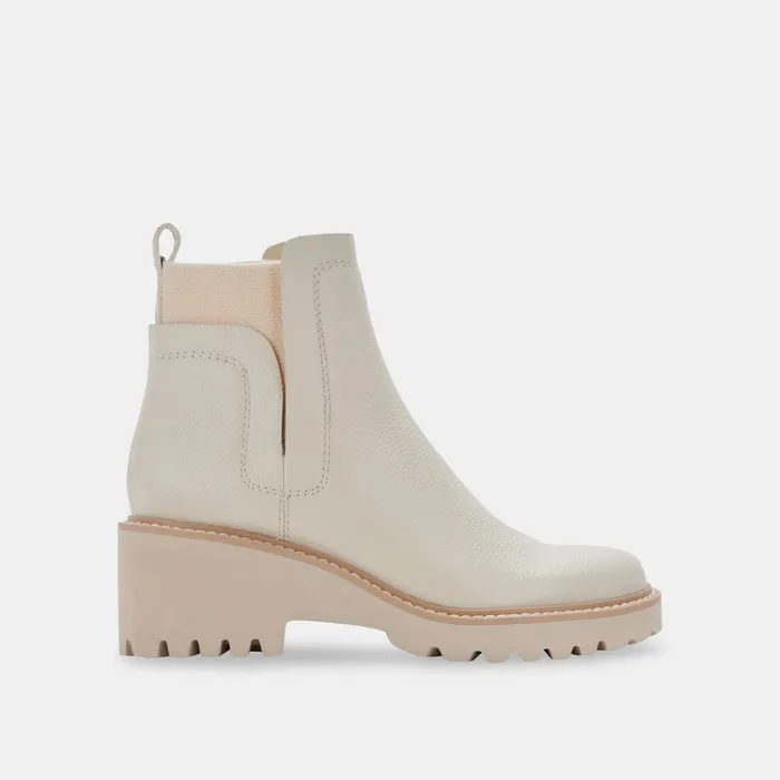Huey H2O Boots Off White Leather Women Dolce Vita Boots and Booties