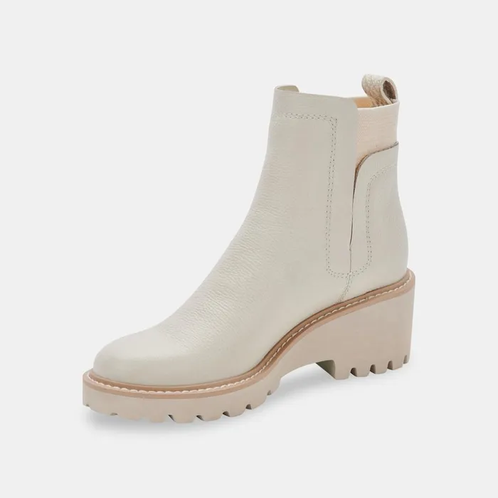 Huey H2O Boots Off White Leather Women Dolce Vita Boots and Booties