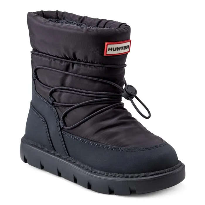 Hunter Boots Big Kids Cozy Lug Sole Insulated Waterproof Snow Boots Dark Blue Kids Insulated and Snow Boots