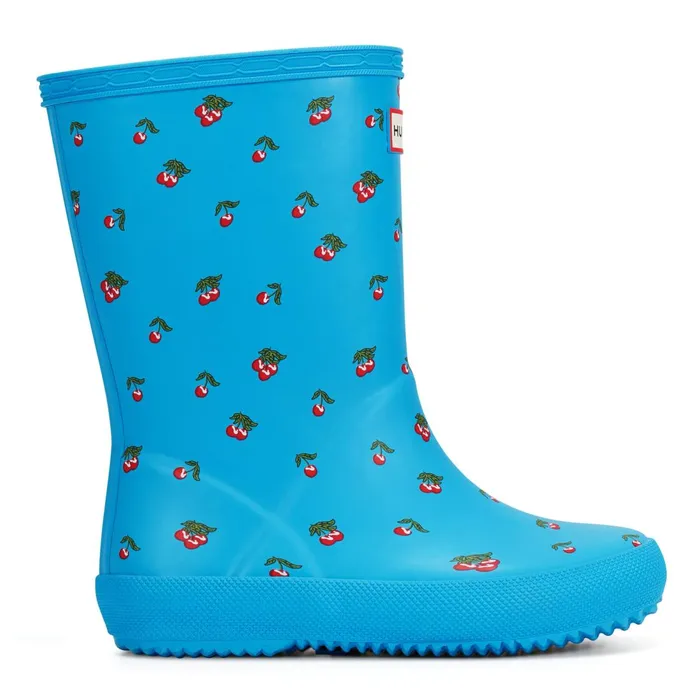 Hunter Boots Kids First Classic Rain Boots Blue Cherry Print Kids Toddler039s Rain Boots Hunter Boots Kids First Classic Rain Boots Blue Cherry Print Kids Toddler039s Rain Boots