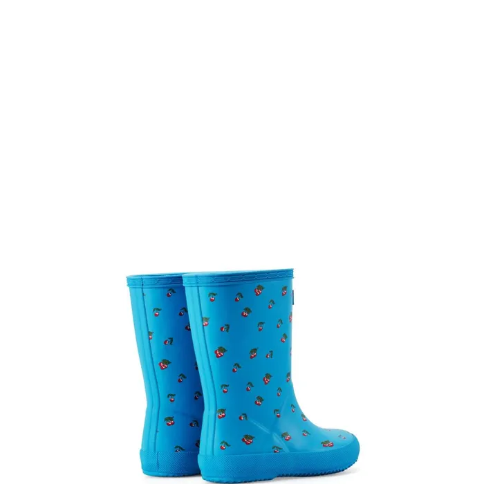 Hunter Boots Kids First Classic Rain Boots Blue Cherry Print Kids Toddler039s Rain Boots