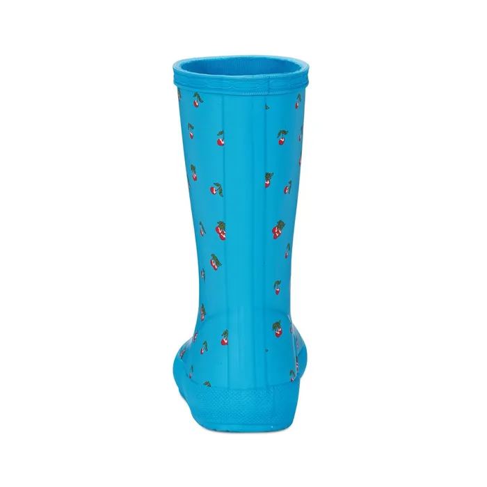 Hunter Boots Kids First Classic Rain Boots Blue Cherry Print Kids Toddler039s Rain Boots