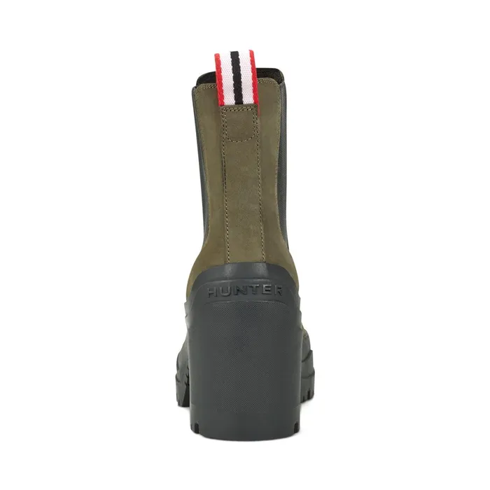 Hunter Boots Miana Heeled Waterproof Chelsea Boots Dark Green Women Short and Ankle Boots Hunter Boots Miana Heeled Waterproof Chelsea Boots Dark Green Women Short and Ankle Boots