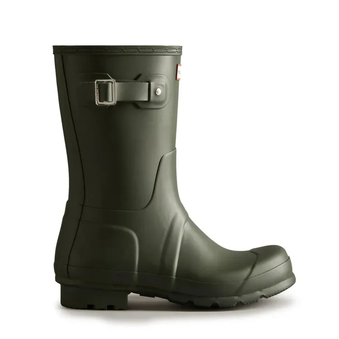 Hunter Boots Original Short Rain Boots Dark Olive Men Original Short Rain Boots