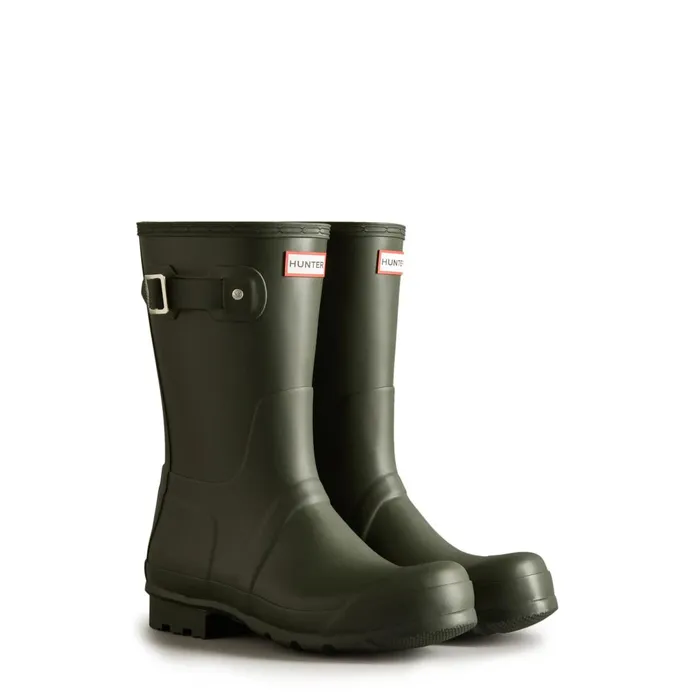 Hunter Boots Original Short Rain Boots Dark Olive Men Original Short Rain Boots