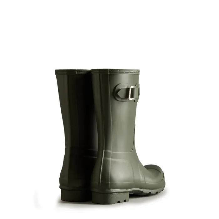 Hunter Boots Original Short Rain Boots Dark Olive Men Original Short Rain Boots