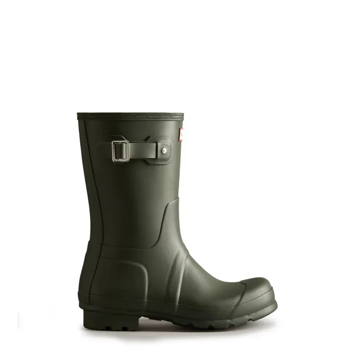 Hunter Boots Original Short Rain Boots Dark Olive Men Original Short Rain Boots